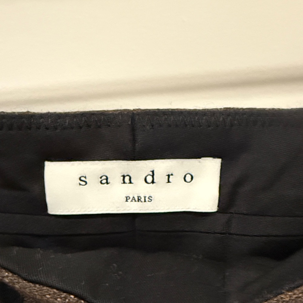 Sandro Dark Brown Women's Bermuda Shorts - Picture 3 of 6